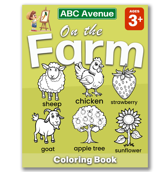 On the Farm Coloring Book